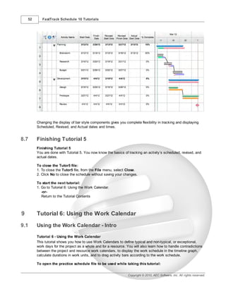 Fast Track Tutorial FastTrack Schedule 10 Tutorials | PDF