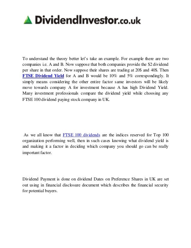 Best UK dividends Why you should know about FTSE 100 dividends