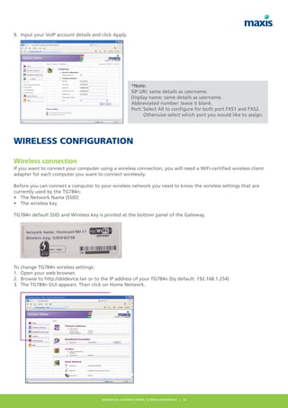 Ftth residential-wifi-modem-guide | PDF