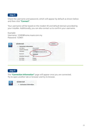 Maxis Router Admin Password Maxis Fibre Internet FTTH Self Help Guide | PDF