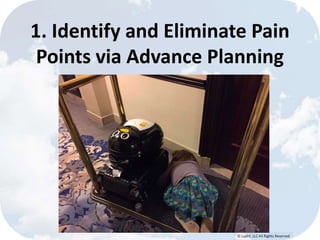 1. Identify and Eliminate Pain 
Points via Advance Planning 
© Lypht, LLC All Rights Reserved 
 