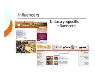 Influencers
              Industry-specific
                 influencers
 