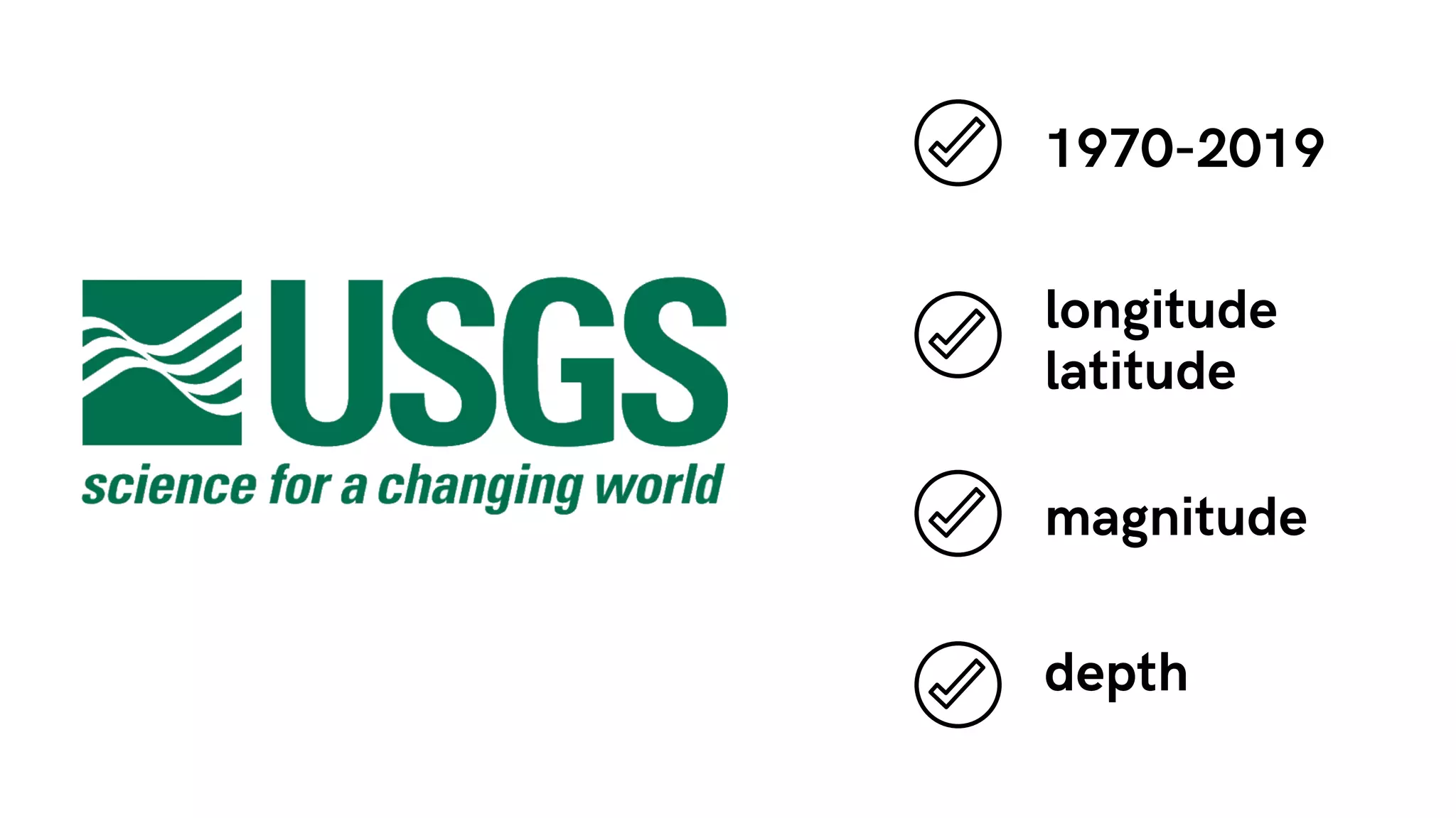 1970-2019 
longitude
latitude 
magnitude
depth
 