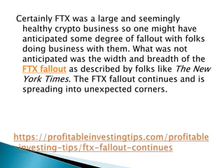 FTX Fallout Continues | PPTX