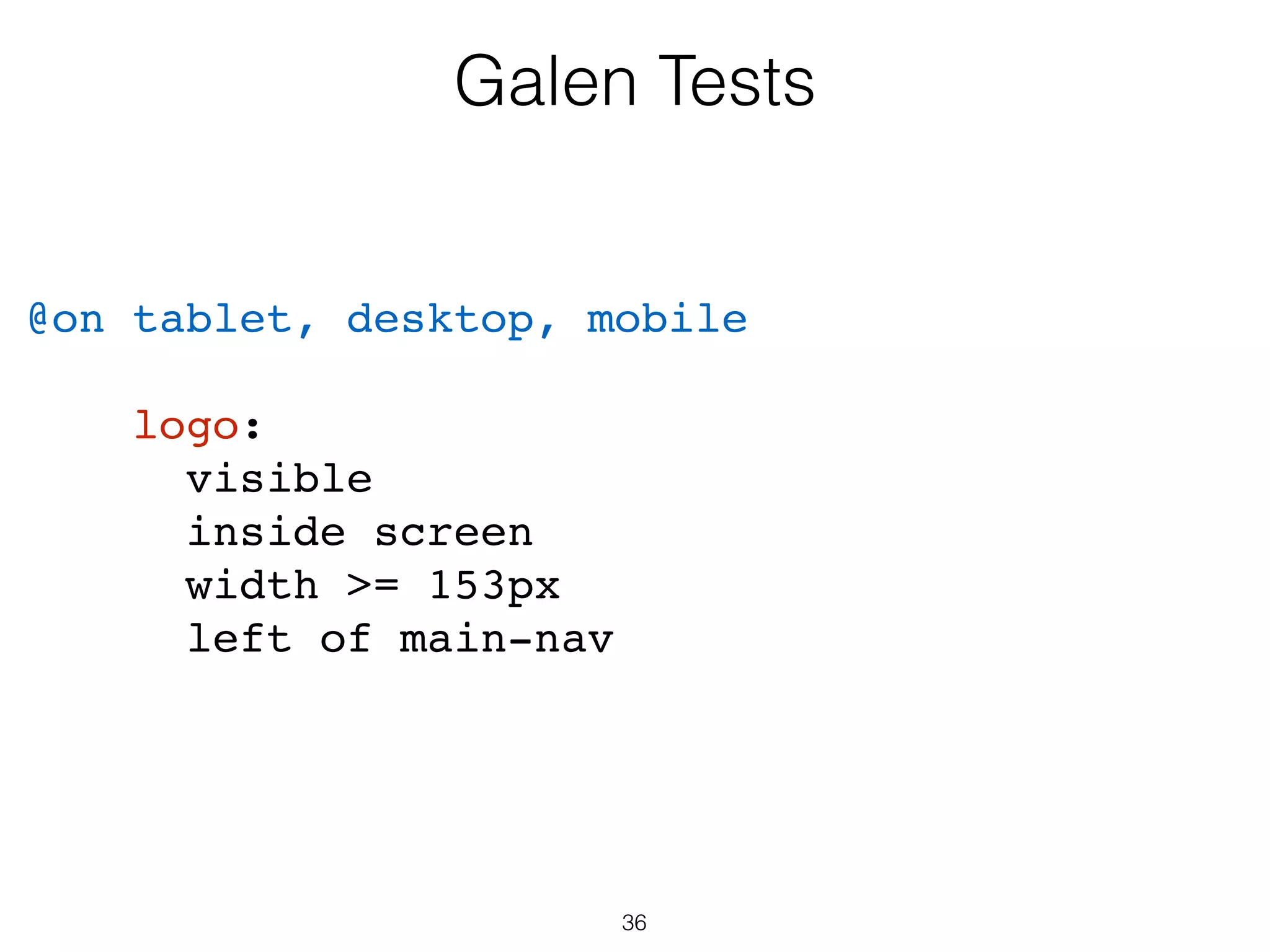 webdriver
Integration Tests
 