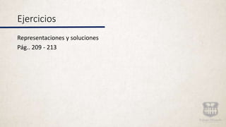 Ejercicios
Representaciones y soluciones
Pág.. 209 - 213
 