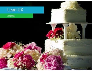 Lean UX
A ideia
 