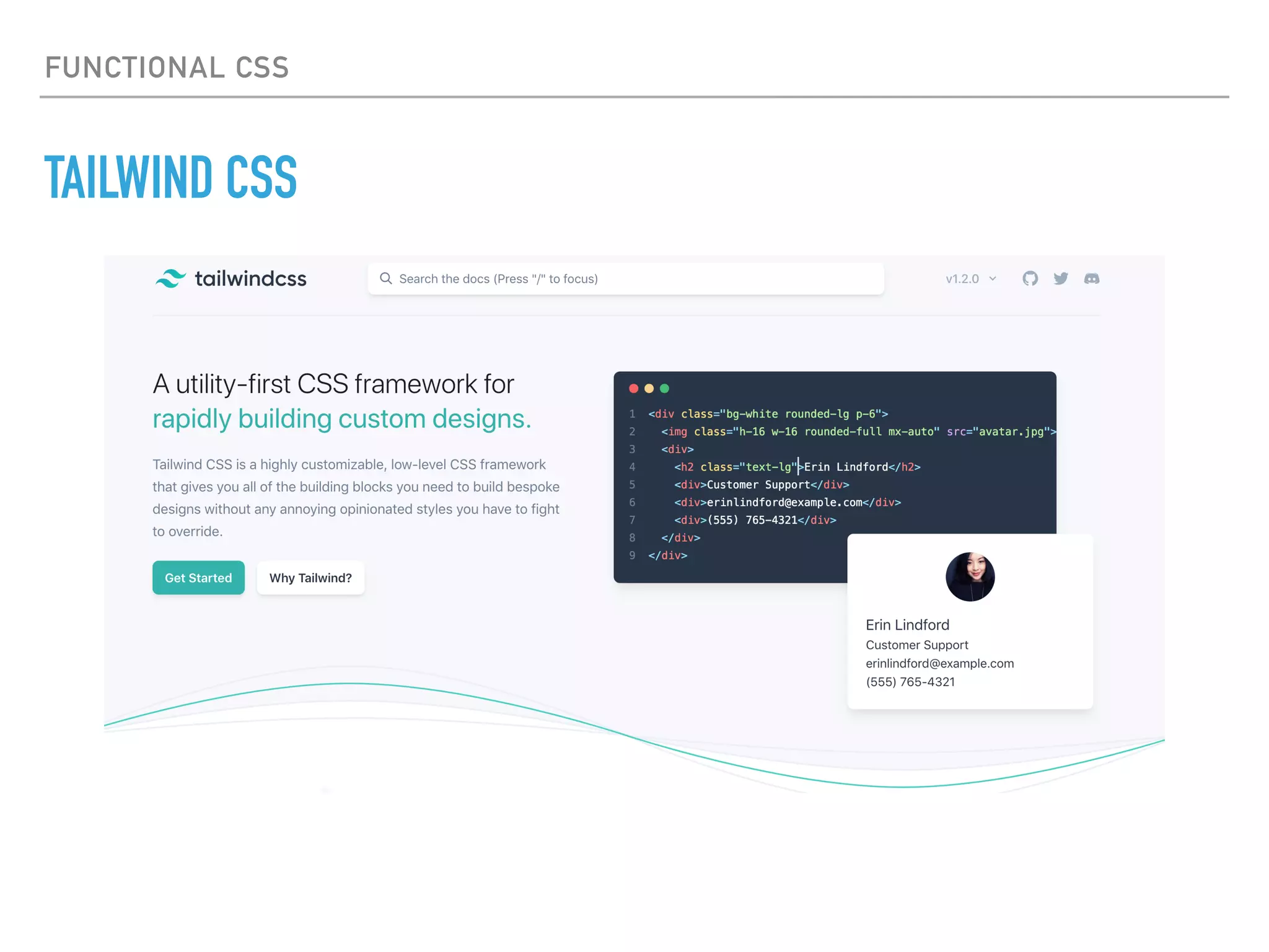 FUNCTIONAL CSS
TAILWIND CSS
 