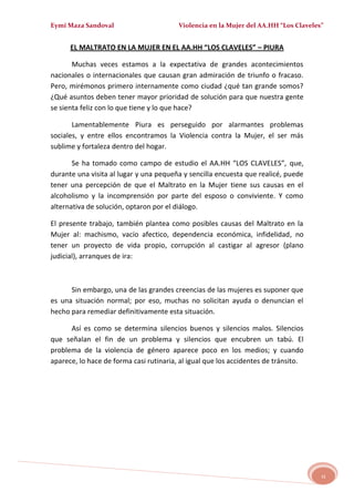 MALTRATO EN LA MUJER