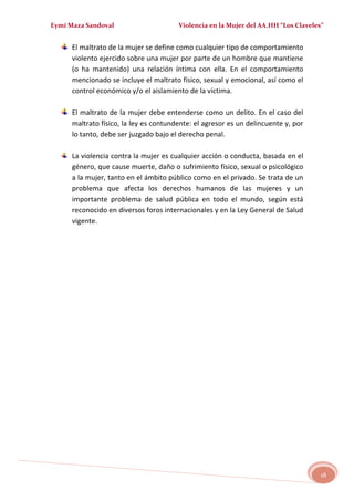 MALTRATO EN LA MUJER