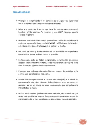 MALTRATO EN LA MUJER