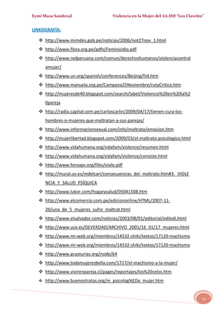 MALTRATO EN LA MUJER