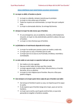 MALTRATO EN LA MUJER