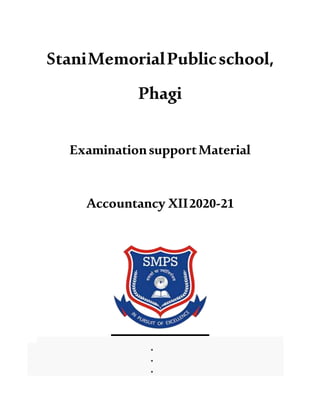 StaniMemorialPublicschool,
Phagi
ExaminationsupportMaterial
Accountancy XII2020-21



 