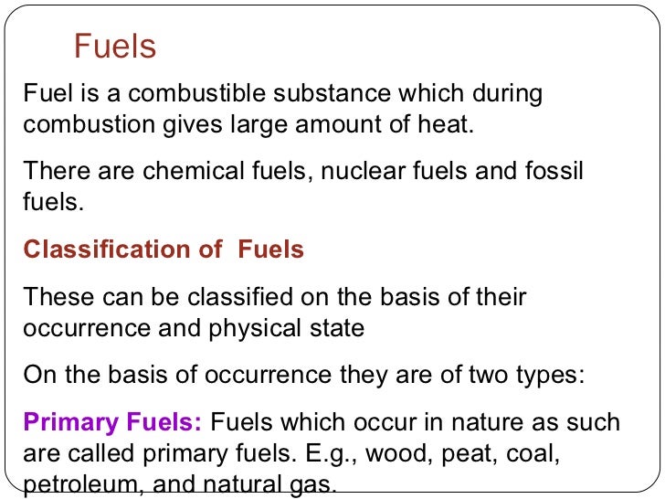 Fuel and combustion