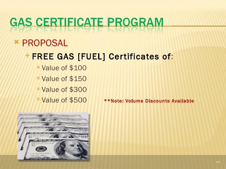 Fuel Certificate Program