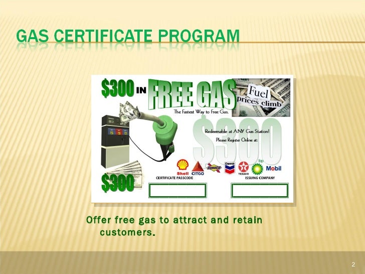 Fuel Certificate Program