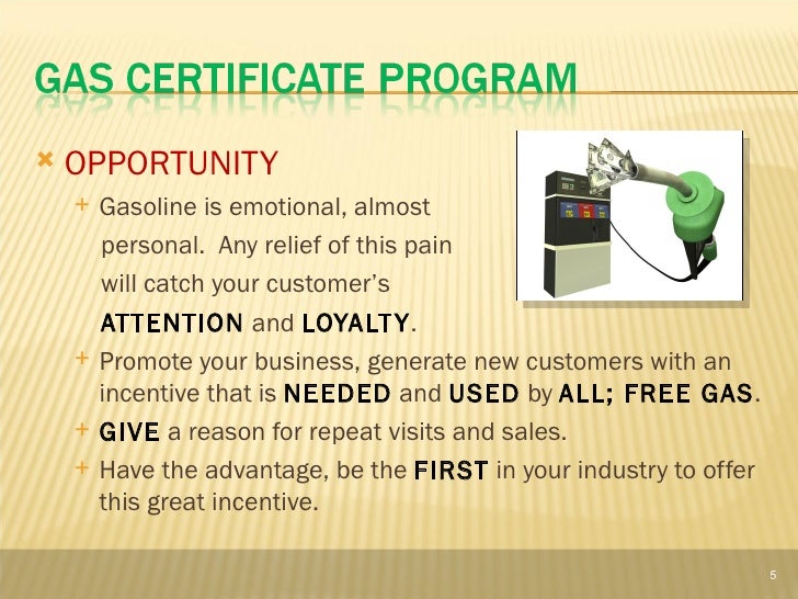 Fuel Certificate Program