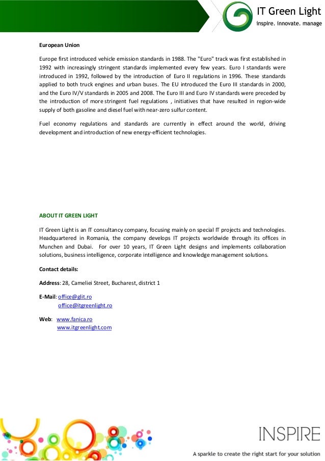 Fuel efficiency regulations & standards