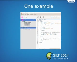 One example
GILT 2014
14-15 Nov,2014
 