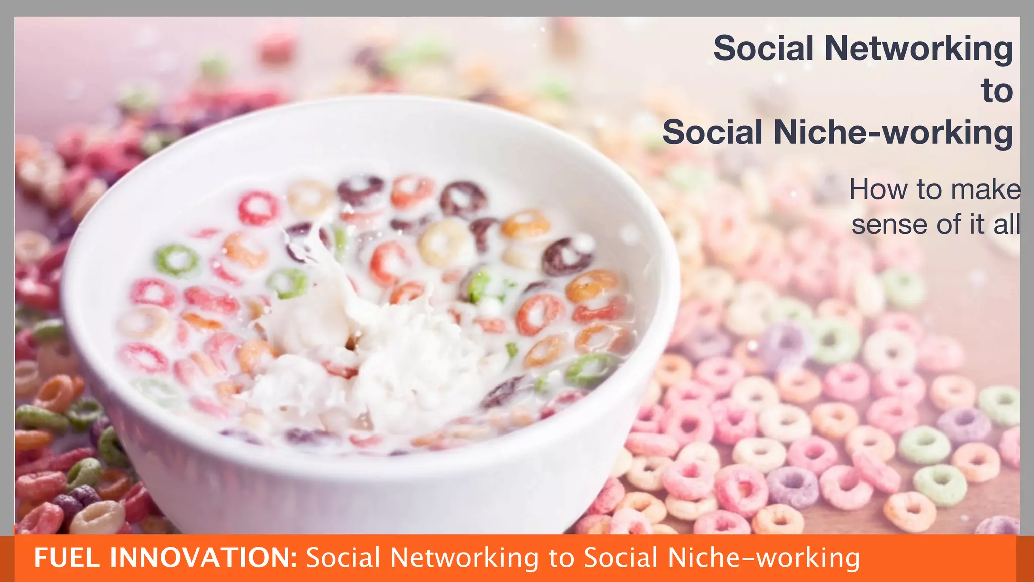 Social Networking
                                                              to
                                            Social Niche-working
                                                         How to make
                                                         sense of it all




FUEL INNOVATION: Social Networking to Social Niche-working
 