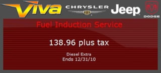Fuel Induction Service Special – Viva Dodge Chrysler Jeep El Paso TX