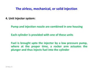 Solid Injection Diesel Fuel injection in ci engines | PPTX