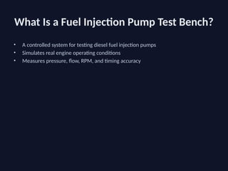 Fuel Injection Pump Test Bench – Precision Testing & Calibration for ...