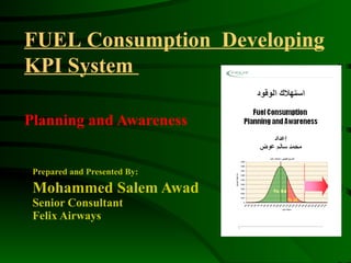 Prepared and Presented By:   Mohammed Salem Awad Senior Consultant  Felix Airways  Planning and Awareness   FUEL Consumption  Developing KPI System  