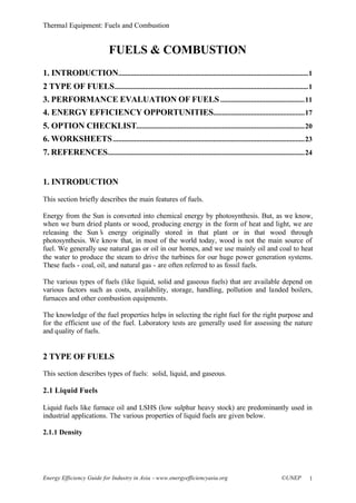 Fuels and combustion | PDF
