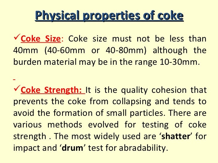 Fuels & fueling methods used in the blast furnace