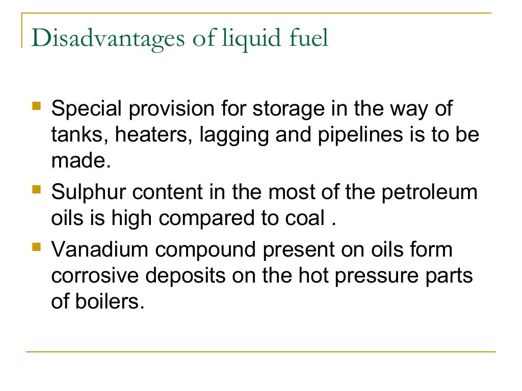 Fuels in solid, liquid & gaseous state