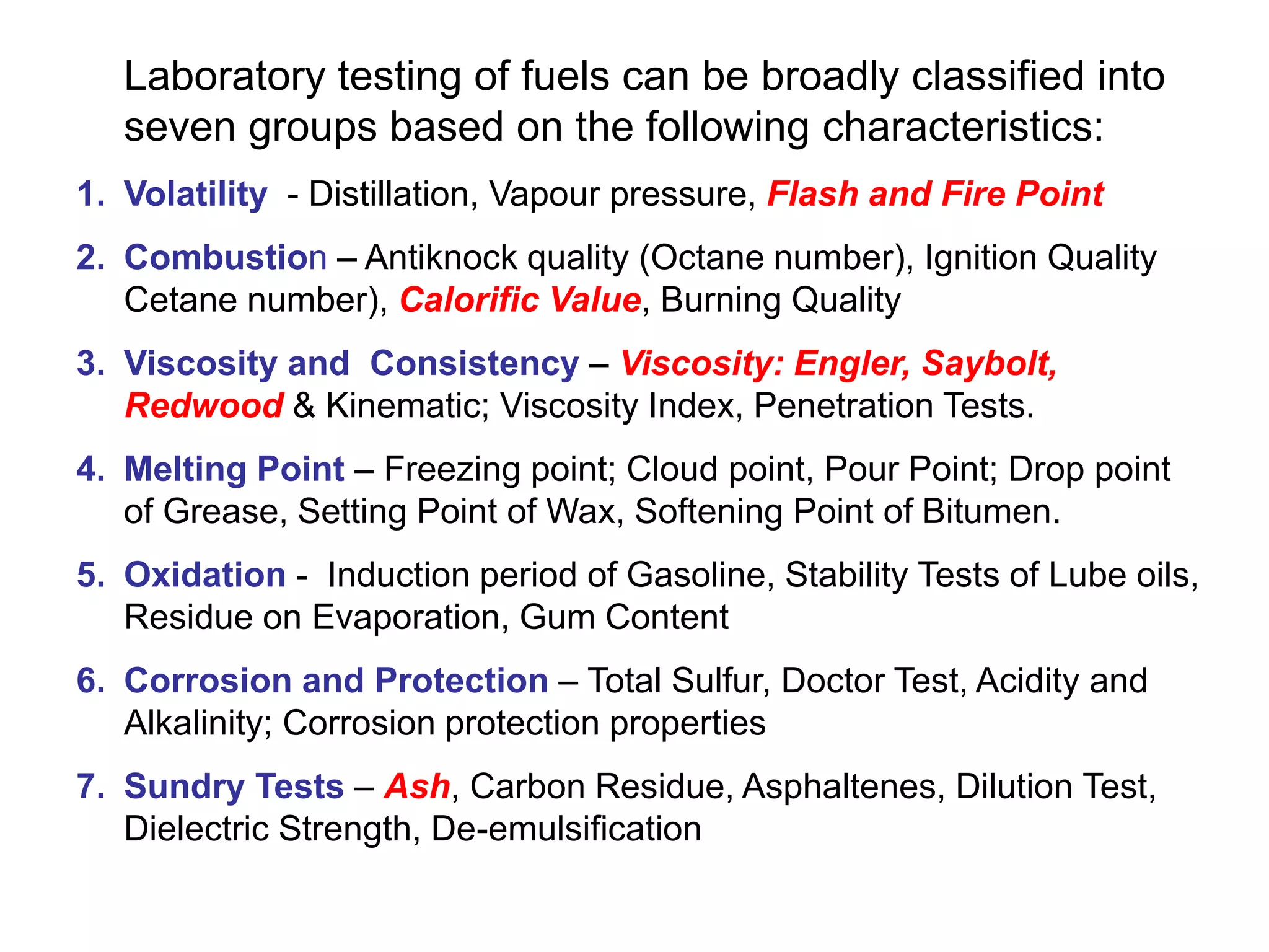 Fuels & Lubricants laboratory manual | PDF