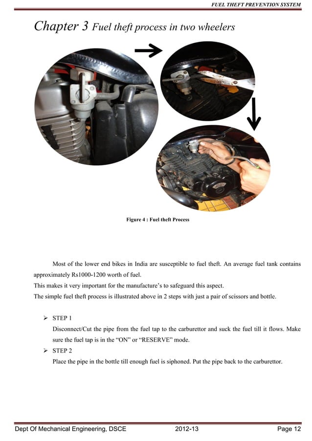 Fuel theft prevention system