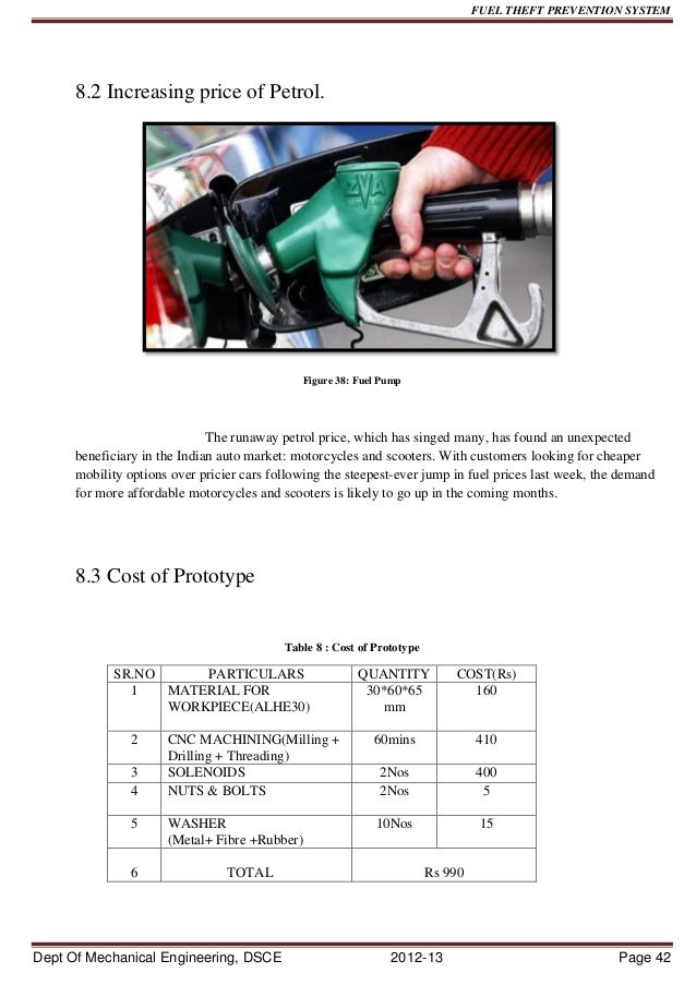 Fuel theft prevention system