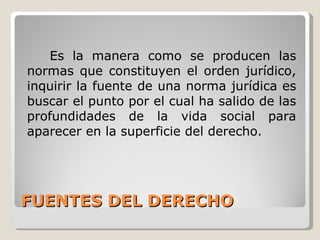 FUENTES DEL DERECHO ,[object Object]