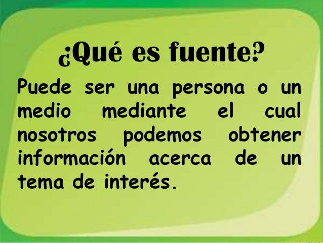 Fuentes