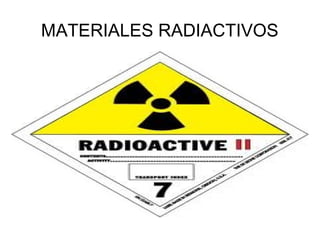 MATERIALES RADIACTIVOS
 