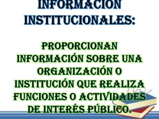 Fuentes de información
