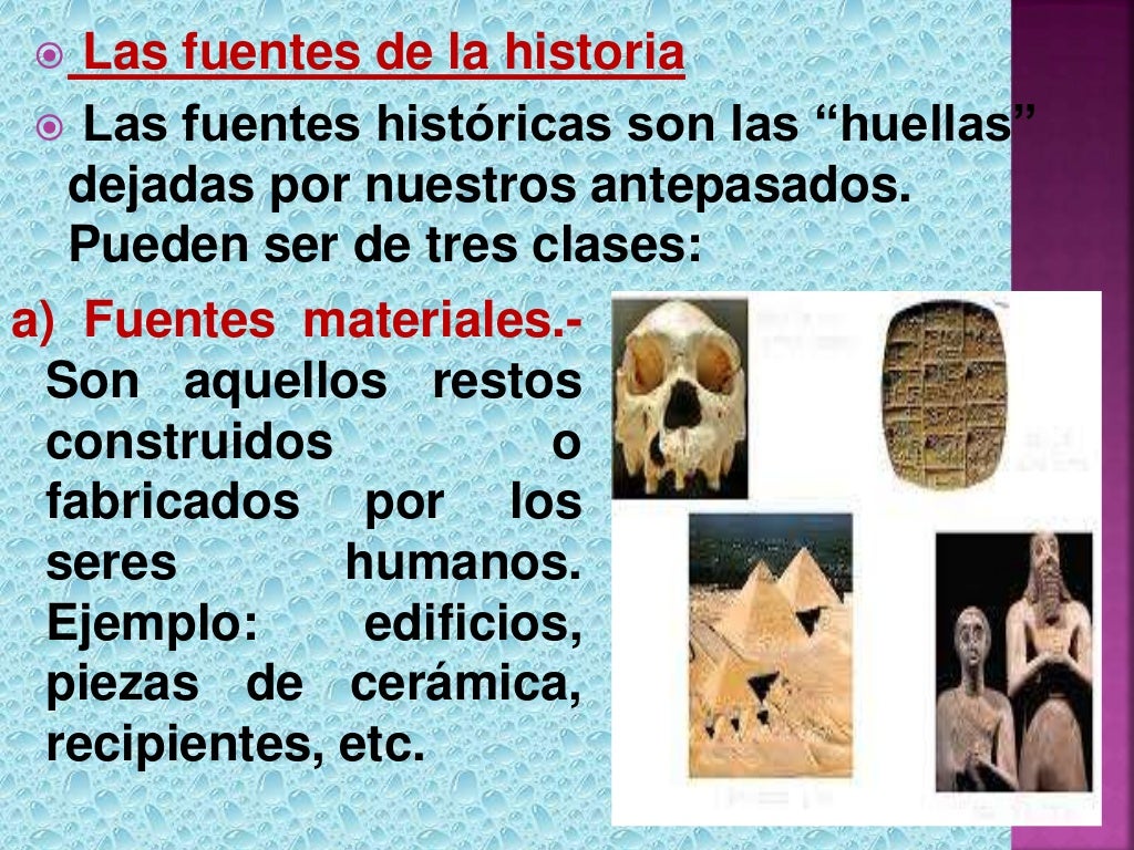 Fuentes de la historia