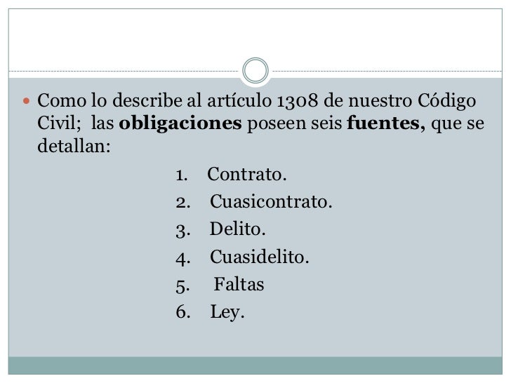 Fuentes de las obligaciones