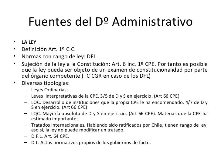 Fuentes del derecho administrativo