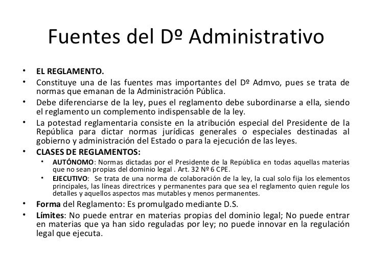 Fuentes del derecho administrativo