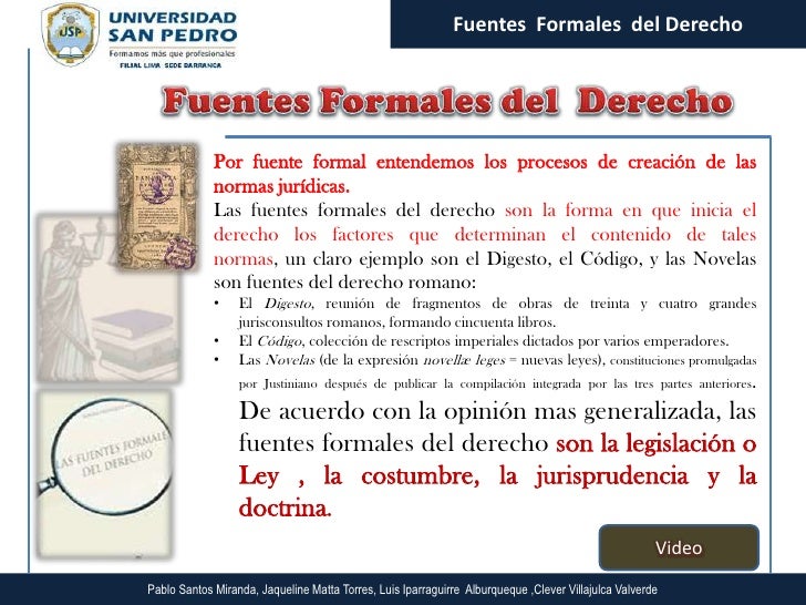 Fuentes formales del derecho