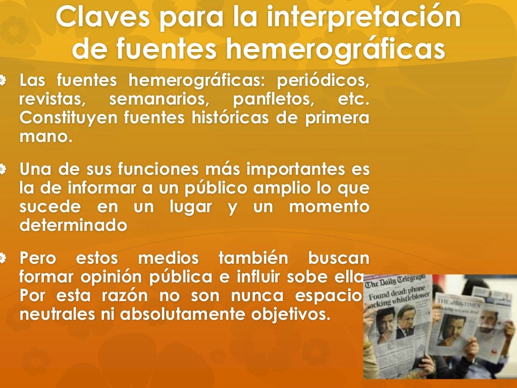 Fuentes hemerográficas