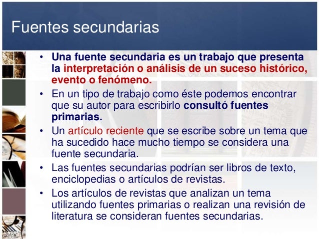 Fuentes primarias
