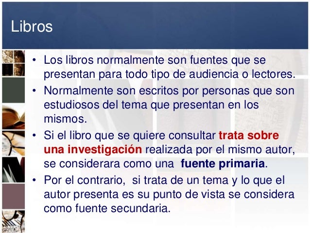 Fuentes primarias