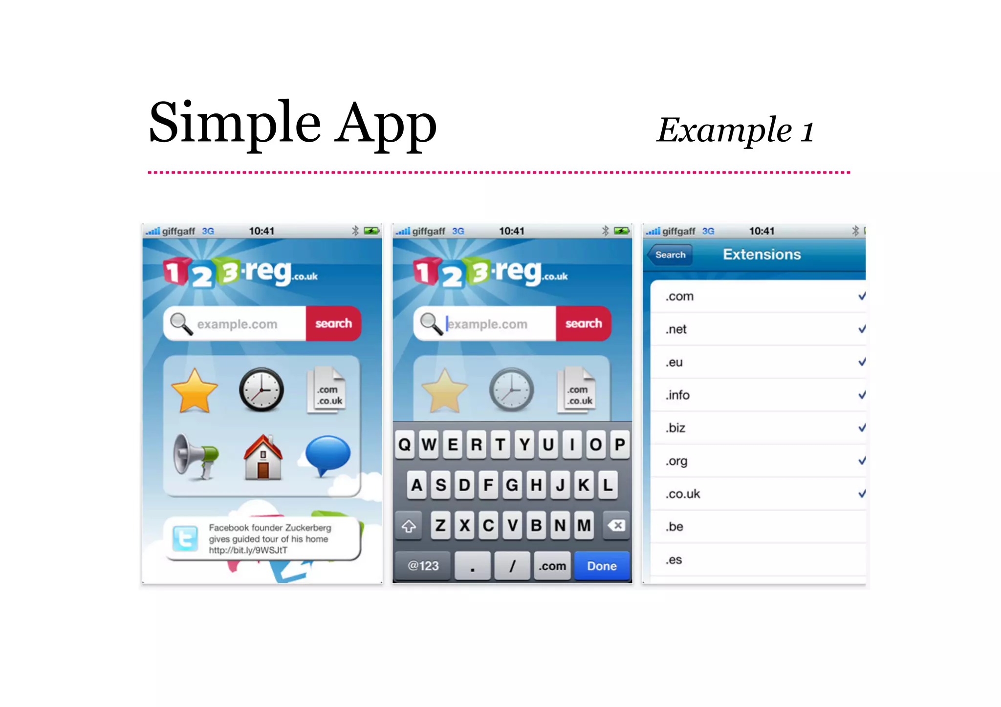 Simple App   Example 1
 