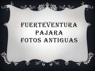 FUERTEVENTURAPAJARAFOTOS ANTIGUAS 