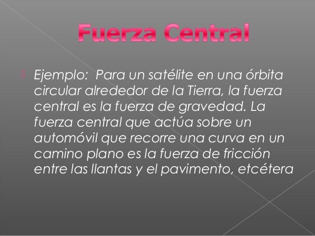 Fuerza central
